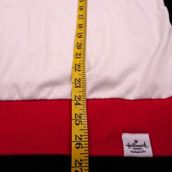 Hallmark Channel Checklist sweatshirt XL Christmas Movies Wine Cookies Presents - Picture 5 of 5